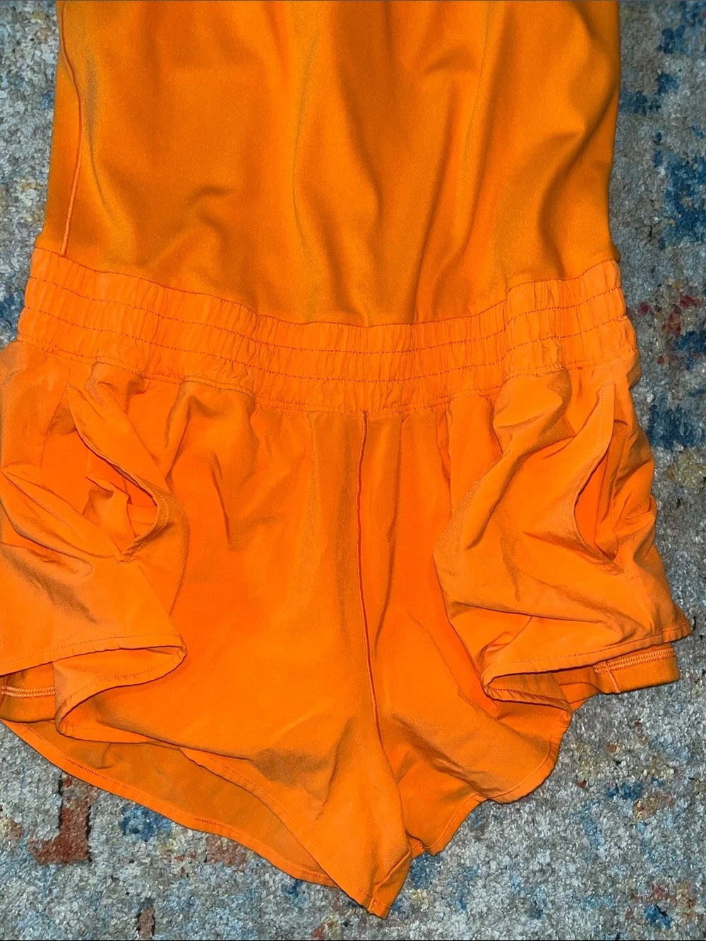 aerie Bright Orange Racerback Romper